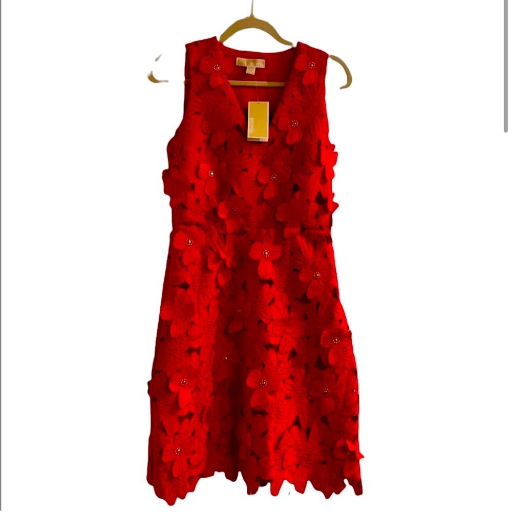 BRAND NEW Michael Kors MINI DRESS WITH FLORAL EMBROIDERY NWT